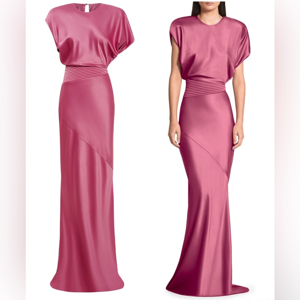 ZHIVAGO Signature Bond Gown Maxi Dress in Dusty Pink